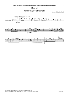 Minuet (from C Major Flute Sonata) 