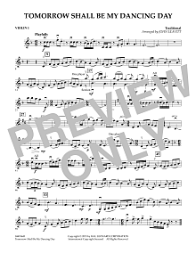 Tomorrow Shall Be My Dancing Day - Violin 1 