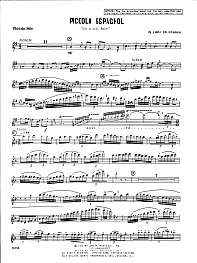 Piccolo Espagnol - Piano (optional) 