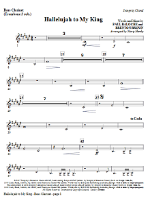 Hallelujah To My King - Bass Clarinet (sub. Tbn 3) 