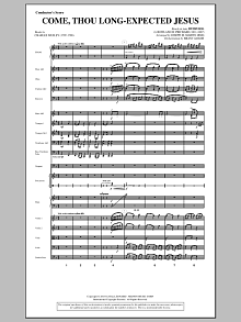 Come, Thou Long-expected Jesus (from A Symphony Of Carols) - Score 