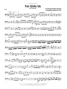For Unto Us (from Messiah) - Cello 