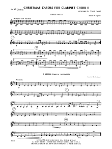 Christmas Carols For Clarinet Choir II - 3rd Bb Clarinet 
