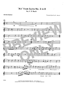 Air From Suite #3 In D - Eb Alto Clarinet 