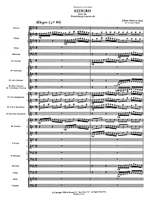 Allegro from Brandenburg Concerto No. 3 - Full Score 