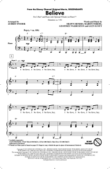 Believe (from Descendants) (arr. Audrey Snyder) 
