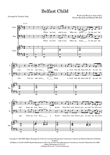 Belfast Child (arr. Tim Allen) - Full Score 