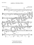 America, the Beautiful - Bass Clarinet in Bb