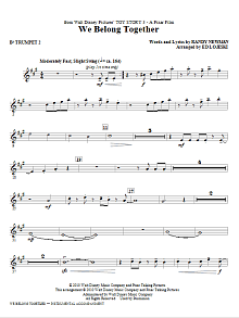 We Belong Together (from Toy Story 3) - Bb Trumpet 2 