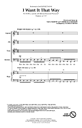 I Want It That Way (arr. Nathan Howe)