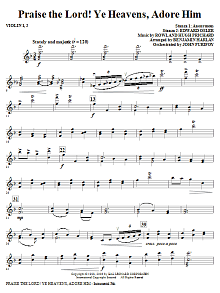 Praise The Lord! Ye Heavens, Adore Him - Violin 1, 2 