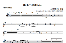 His Love Still Shines - Bb Trumpet 2,3 