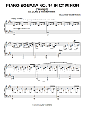 Piano Sonata In C Sharp Minor, Op. 27, No. 2, First Movement (Moonlight)