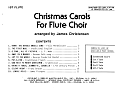 Christmas Carols For Flute Choir/1st Flute