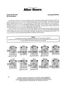 After Hours - Guitar Chord Chart 