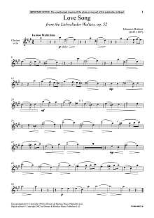 Love Song (from The Liebeslieder Waltzes, Op. 52) 