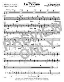 La Paloma (The Dove) - Percussion 4 