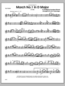 March No. 1 In D Major (K. 335) - Violin 1 