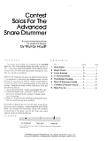 Contest Solos For The Advanced Snare Drummer