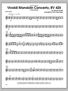 Vivaldi Mandolin Concerto, RV 425 (1st Movement) - Violin 2 