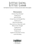 Little Lion, Little Lamb - Percussion