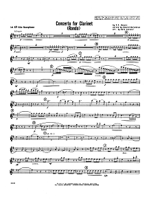 Concerto For Clarinet - Rondo (3rd Movement) - K.622 - 1st Eb Alto Saxophone 
