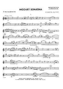 Mozart Sonatina (K. 439B) - Eb Alto Saxophone 
