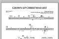 Grown Up Christmas List (with Optional Vocal Solo) - Percussion 1
