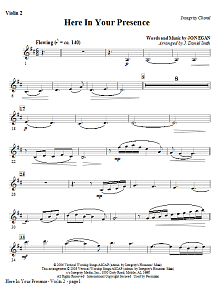 Here In Your Presence - Violin 2 