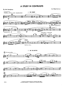 A Study In Contrasts - Eb Alto Saxophone 
