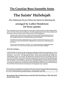 The Saints' Hallelujah - Full Score 