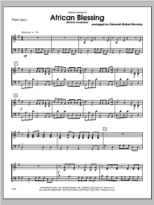 African Blessing (Bwana Awabariki) - Piano 