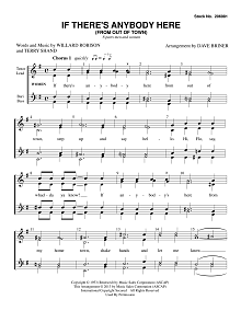 If There's Anybody Here (from Out Of Town) (arr. David Briner) 