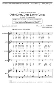 O The Deep, Deep Love Of Jesus (ed. Ken Berg) 