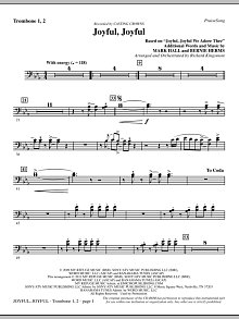 Joyful, Joyful - Trombone 1 & 2 