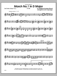 March No. 1 In D Major (K. 335) - Violin 3 