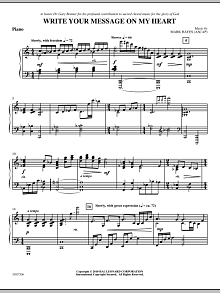 Write Your Message On My Heart - Piano 