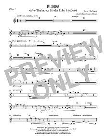 Rubies (After Thelonious Monk's "Ruby, My Dear") - Oboe 2 