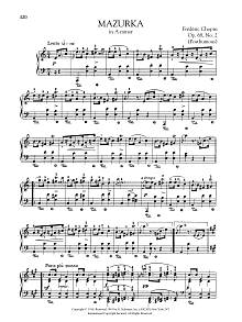 Mazurka in A minor, Op. 68, No. 2 (Posthumous) 