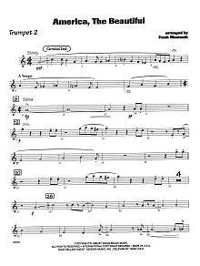 America, the Beautiful - 2nd Bb Trumpet 