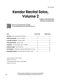 Kendor Recital Solos, Volume 2 - Bb Clarinet - Bb Clarinet