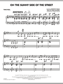 On The Sunny Side Of The Street - Piano/Vocal 