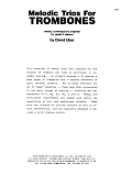 Melodic Trios For Trombones