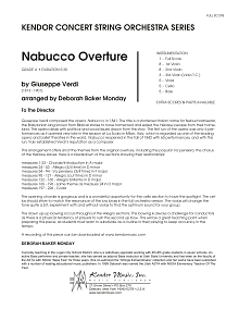 Nabucco Overture - Full Score 