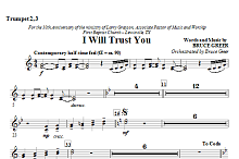 I Will Trust You - Bb Trumpet 2,3 