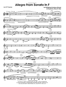 Allegro From Sonata In F - 2nd Bb Clarinet 