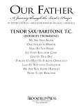 Our Father - A Journey Through The Lord's Prayer - Tenor Sax/BariTC (sub Tbn 1-2)