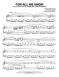 For All We Know (arr. Phillip Keveren)