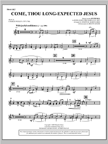 Come, Thou Long-Expected Jesus (from Carols For Choir And Congregation) - F Horn 1,2 