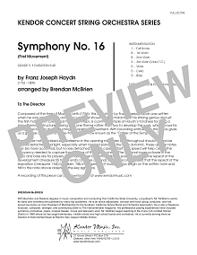 Symphony No. 16 (First Movement) - Full Score 